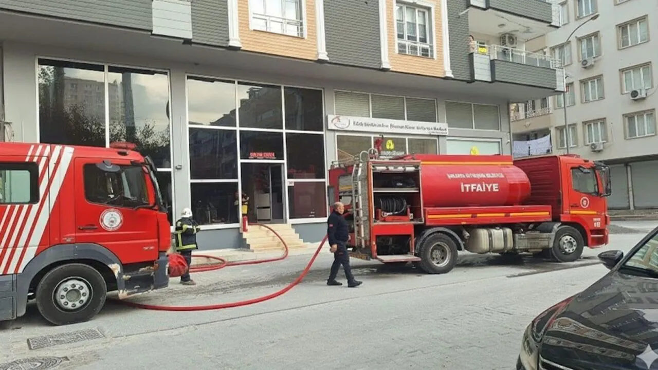 İş Yerinde Patlama Sonrası Yangın Paniği